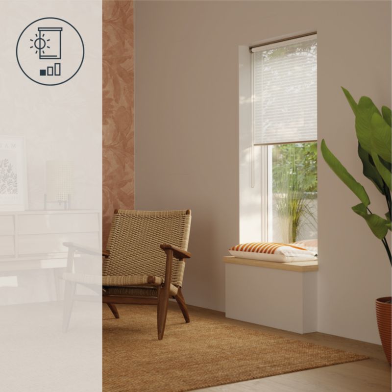 GoodHome Asthall rullegardin 87,3 x 160 cm hvid