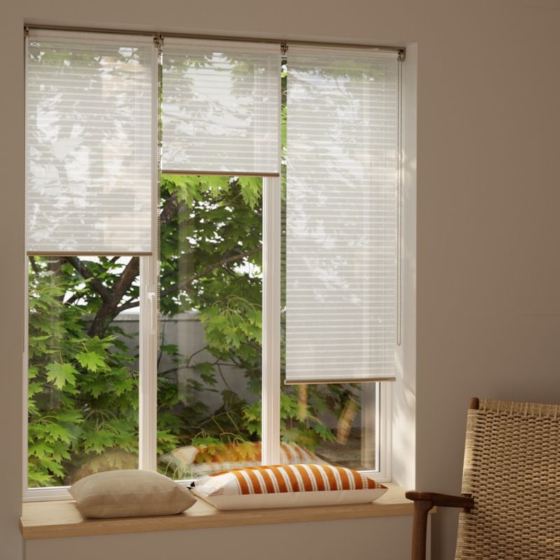 GoodHome Asthall stribet rullegardin 37,3 x 160 cm hvid