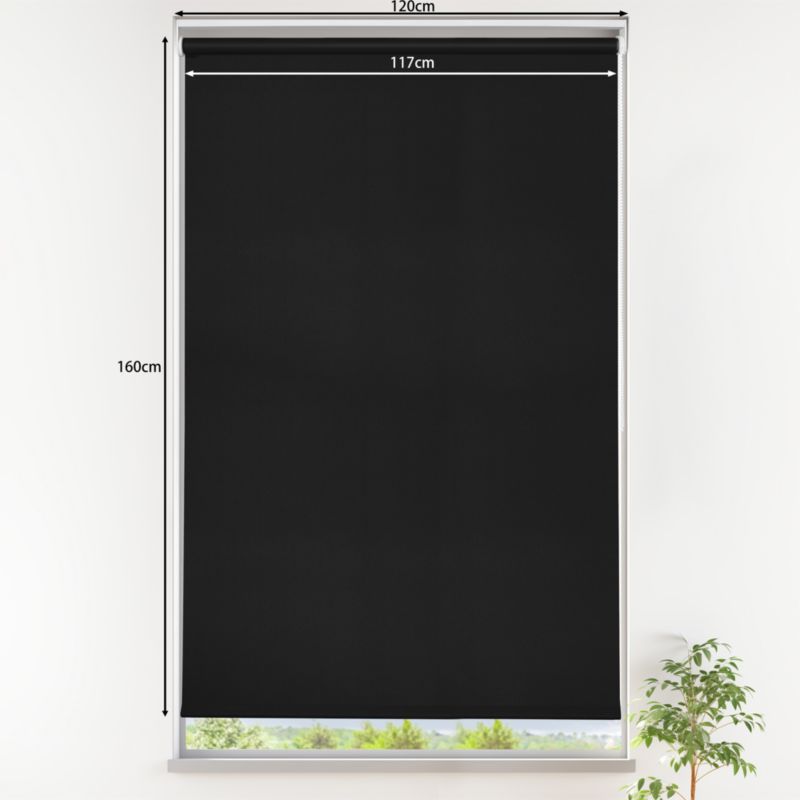 GoodHome Boreas mørklægningsrullegardin 117 x 160 cm sort