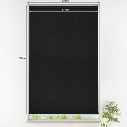 GoodHome Boreas mørklægningsrullegardin 117 x 160 cm sort