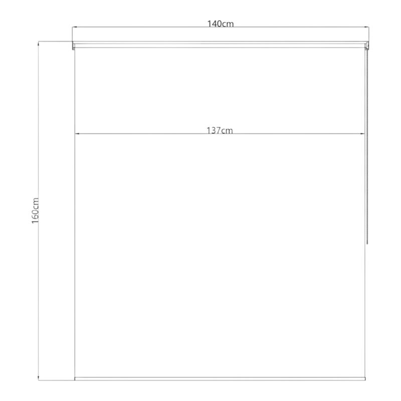 GoodHome Boreas rullegardin 137 x 160 cm hvid