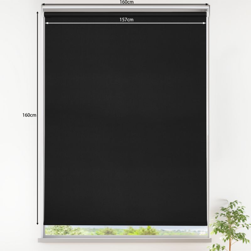 GoodHome Boreas mørklægningsrullegardin 157 x 160 cm grå
