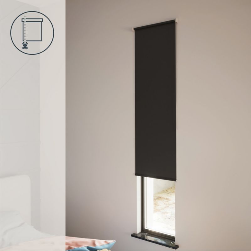 GoodHome Boreas rullegardin 37 x 160 cm sort