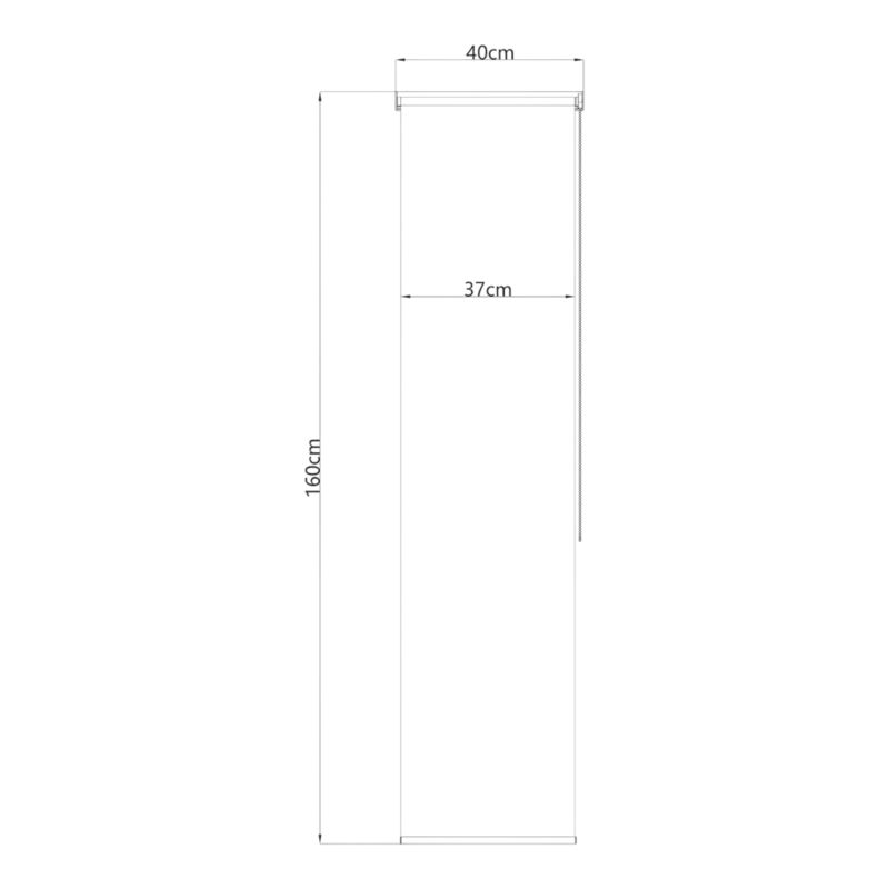 GoodHome Boreas rullegardin 37 x 160 cm sort