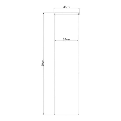 GoodHome Boreas rullegardin 37 x 160 cm sort