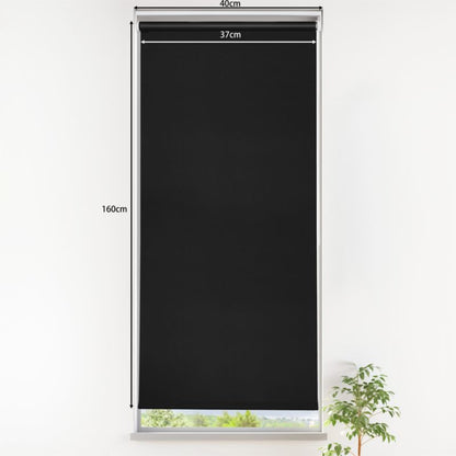 GoodHome Boreas rullegardin 37 x 160 cm sort