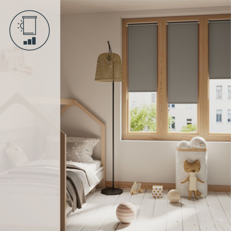 GoodHome Boreas rullegardin 37 x 160 cm grå