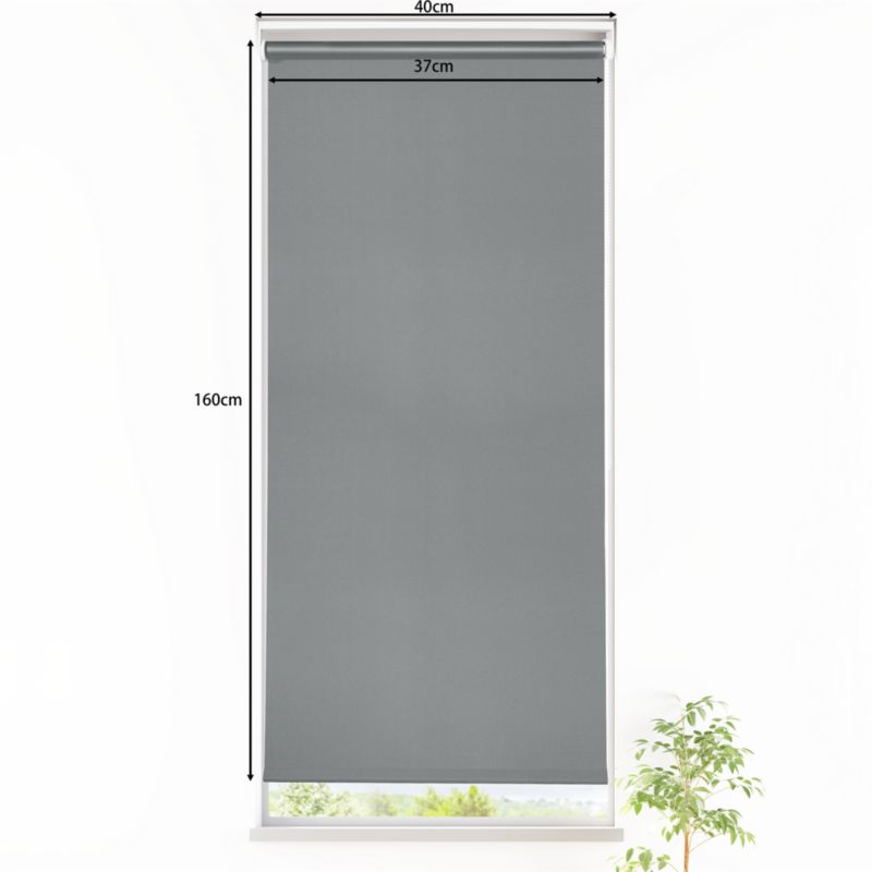 GoodHome Boreas rullegardin 37 x 160 cm grå
