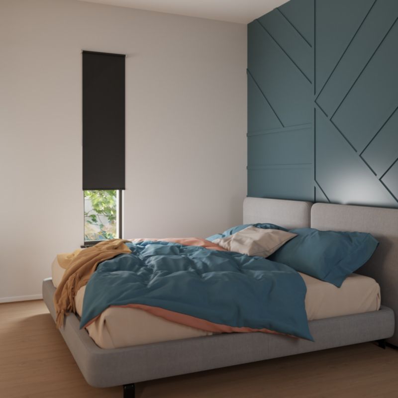 GoodHome Boreas mørklægningsrullegardin 42 x 160 cm sort
