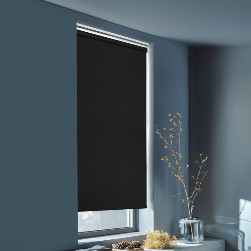 GoodHome Boreas mørklægningsrullegardin 42 x 160 cm sort