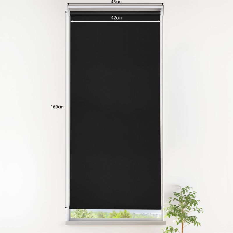 GoodHome Boreas mørklægningsrullegardin 42 x 160 cm sort