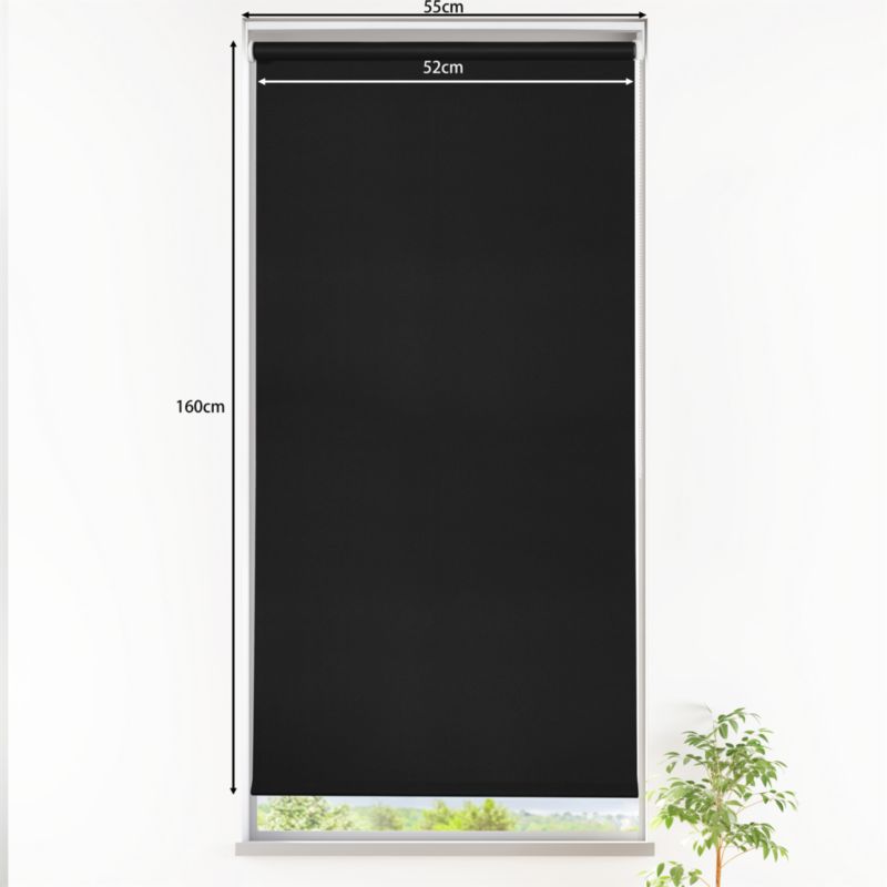 GoodHome Boreas mørklægningsrulle 52 x 160 cm sort