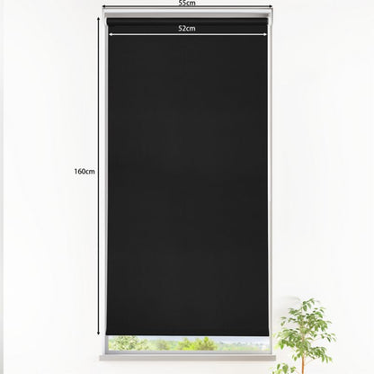 GoodHome Boreas mørklægningsrulle 52 x 160 cm sort