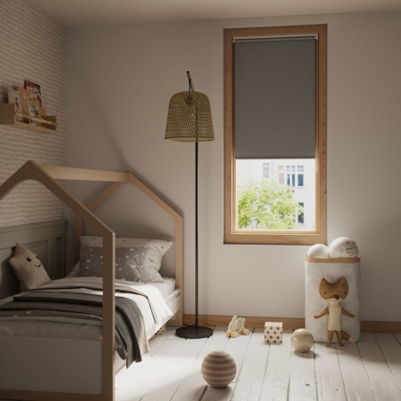GoodHome Boreas mørklægningsrullegardin 52 x 160 cm grå