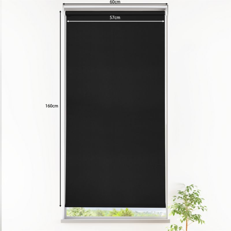 GoodHome Boreas mørklægningsrullegardin 57 x 160 cm sort