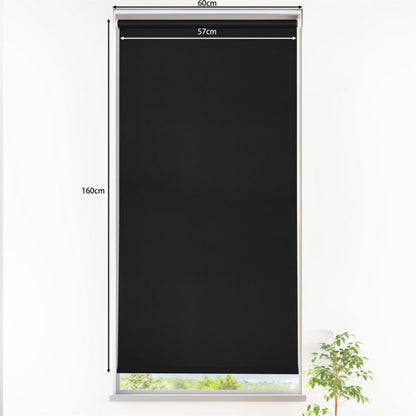 GoodHome Boreas mørklægningsrullegardin 57 x 160 cm sort