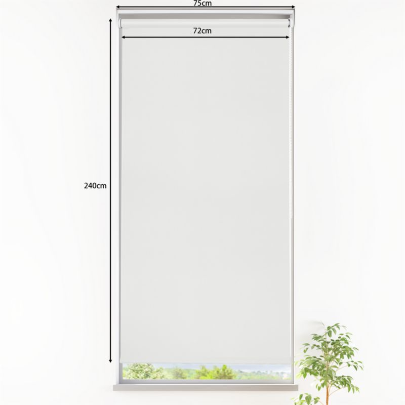 GoodHome Boreas rullegardin 72 x 240 cm hvid
