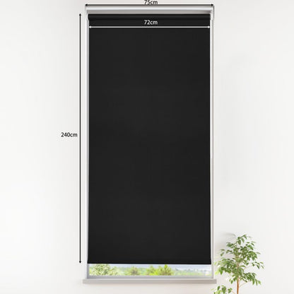 GoodHome Boreas mørklægningsrullegardin 72 x 240 cm sort