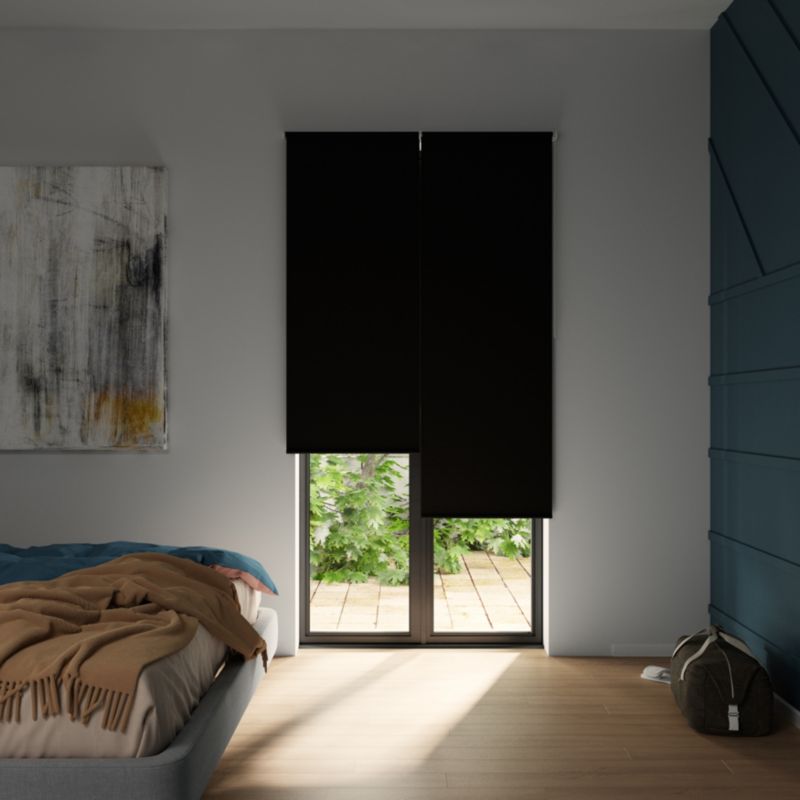 GoodHome Boreas mørklægningsrullegardin 72 x 240 cm sort