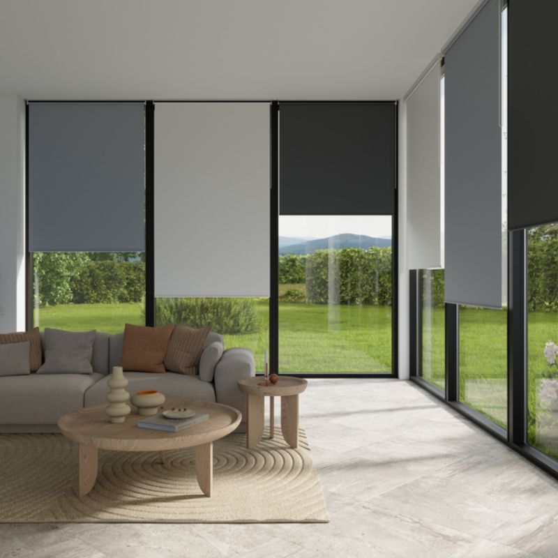 GoodHome Boreas mørklægningsrullegardin 72 x 240 cm sort
