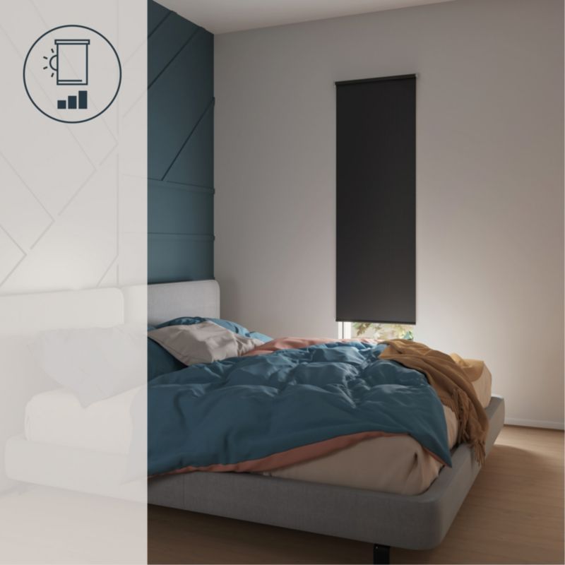 GoodHome Boreas mørklægningsrullegardin 72 x 240 cm sort