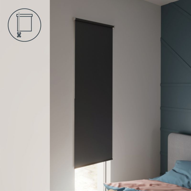 GoodHome Boreas mørklægningsrullegardin 72 x 240 cm sort