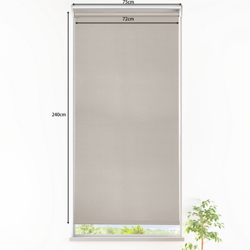 GoodHome Boreas mørklægningsrullegardin 72 x 240 cm grå