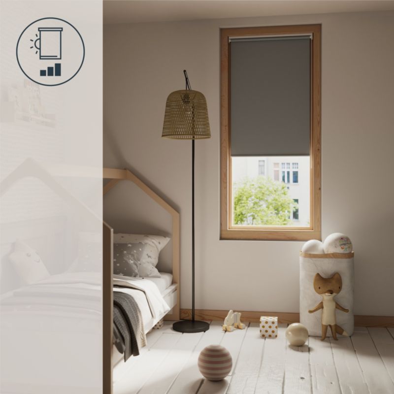 GoodHome Boreas mørklægningsrullegardin 72 x 240 cm grå