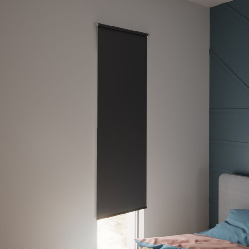 GoodHome Boreas mørklægningsrullegardin 87 x 160 cm sort