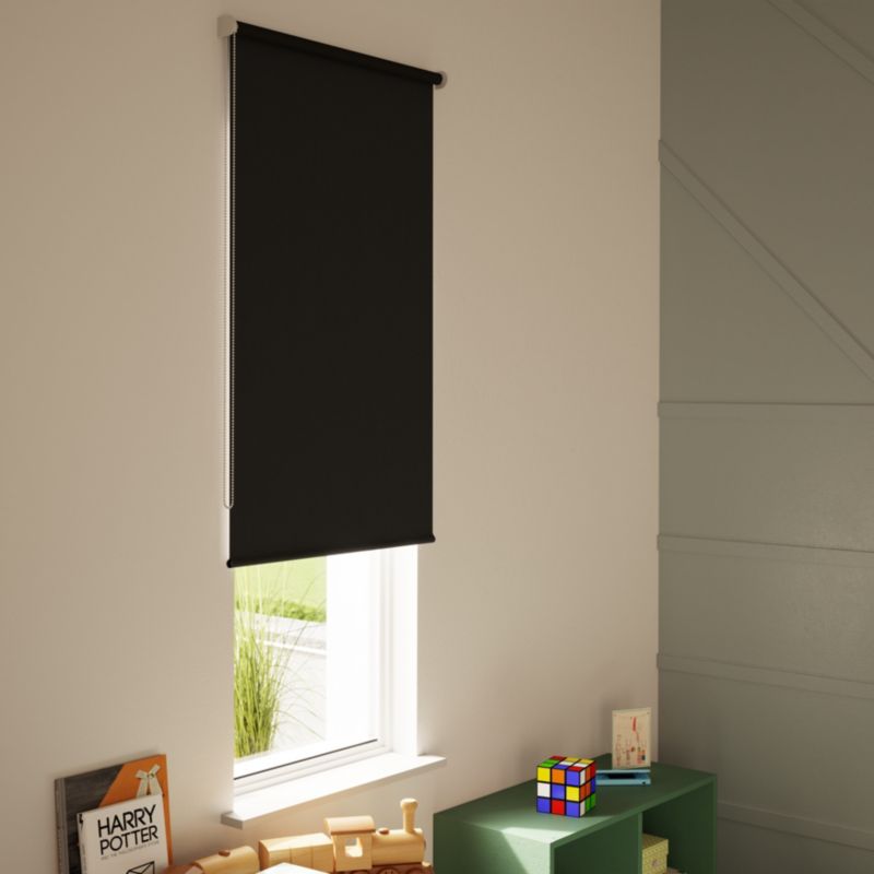 GoodHome Boreas mørklægningsrullegardin 87 x 160 cm sort