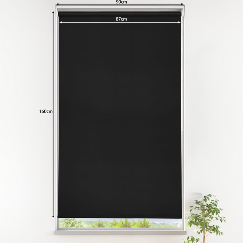 GoodHome Boreas mørklægningsrullegardin 87 x 160 cm sort
