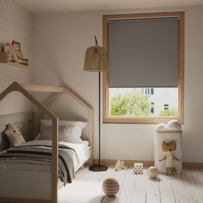 GoodHome Boreas mørklægningsrullegardin 87 x 160 cm grå