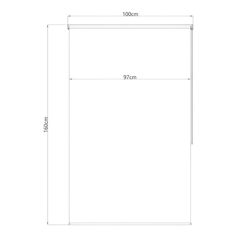 GoodHome Boreas rullegardin 97 x 160 cm hvid