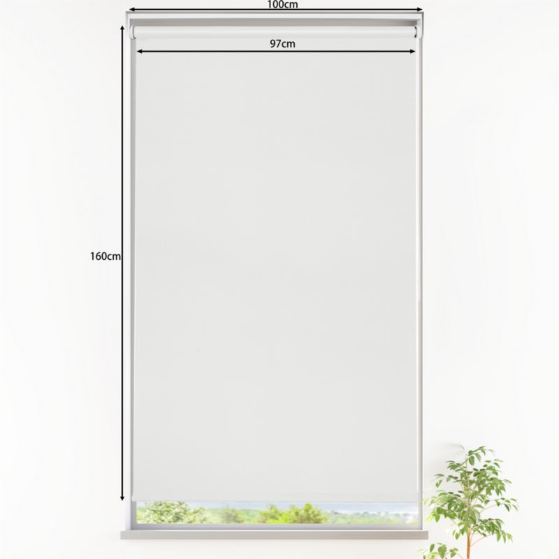 GoodHome Boreas rullegardin 97 x 160 cm hvid