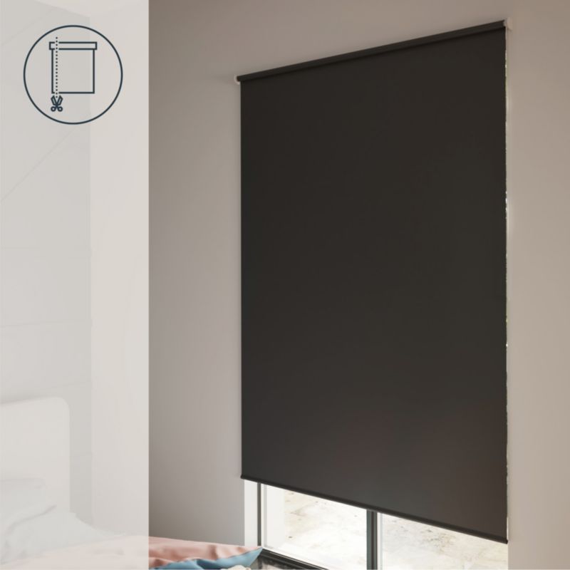 GoodHome Boreas mørklægningsrullegardin 97 x 160 cm sort