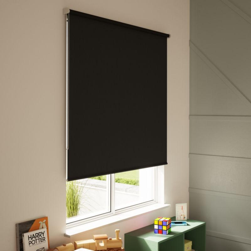 GoodHome Boreas mørklægningsrullegardin 97 x 160 cm sort