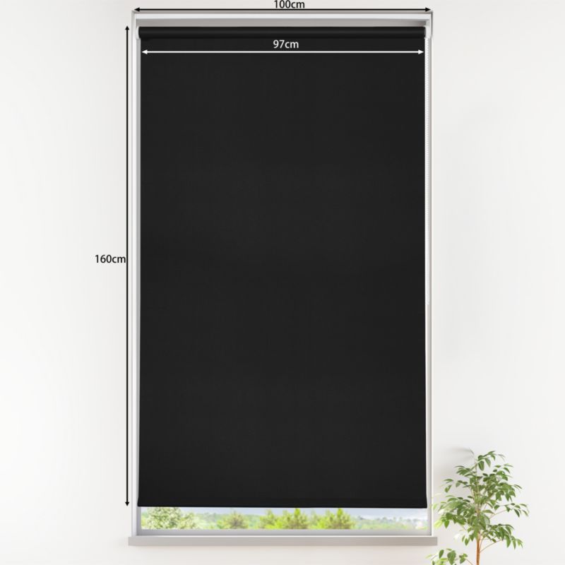 GoodHome Boreas mørklægningsrullegardin 97 x 160 cm sort