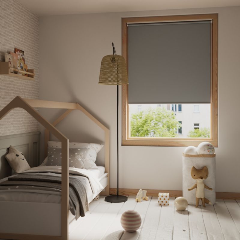 GoodHome Boreas mørklægningsrullegardin 97 x 160 cm grå