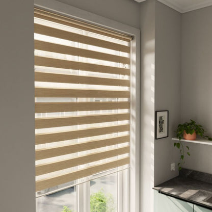 GoodHome Brize rullegardin 137,3 x 160 cm i lys beige