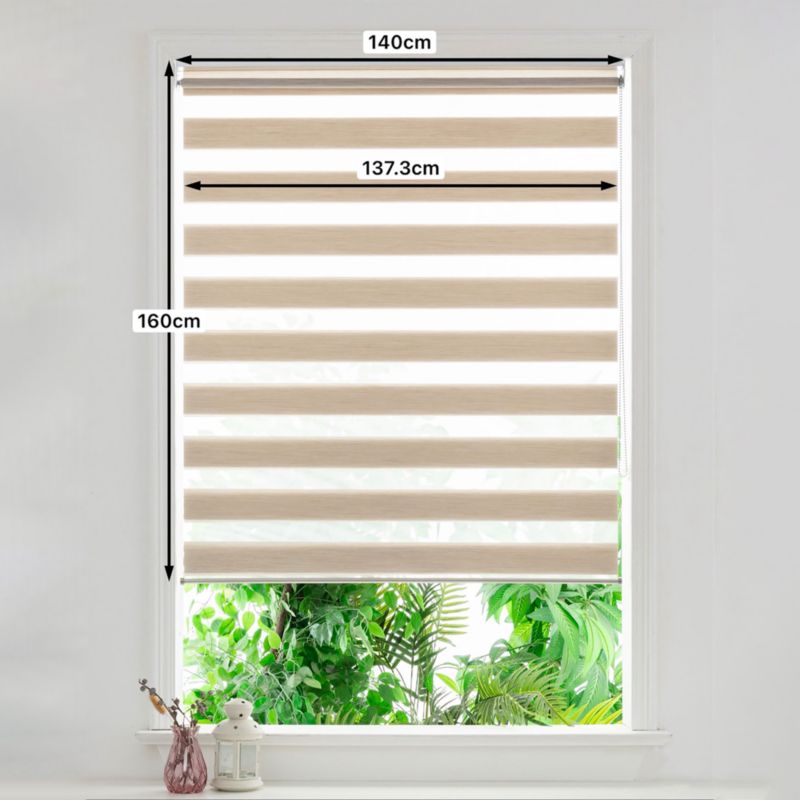 GoodHome Brize rullegardin 137,3 x 160 cm i lys beige