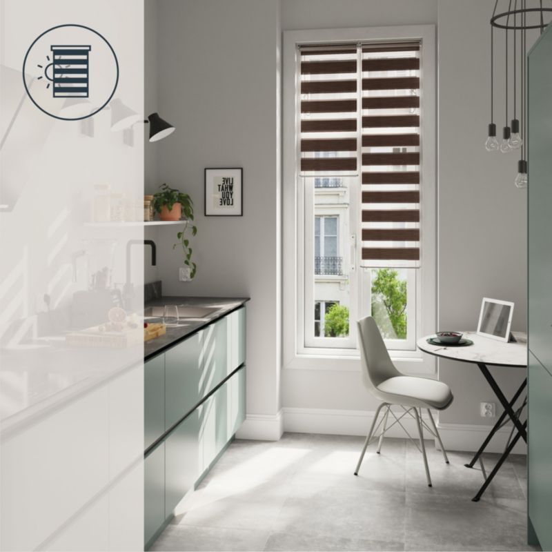 GoodHome Brize rullegardin 37,3 x 160 cm brun