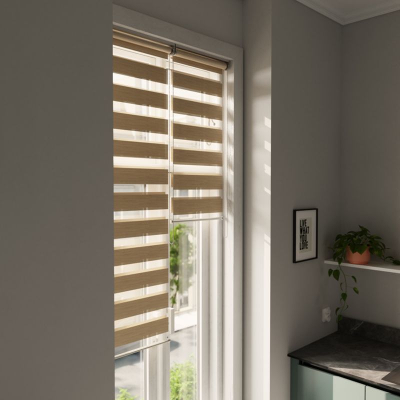 GoodHome Brize rullegardin 37,3 x 160 cm lys beige