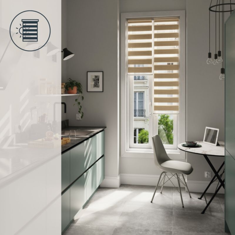 GoodHome Brize rullegardin 37,3 x 160 cm lys beige