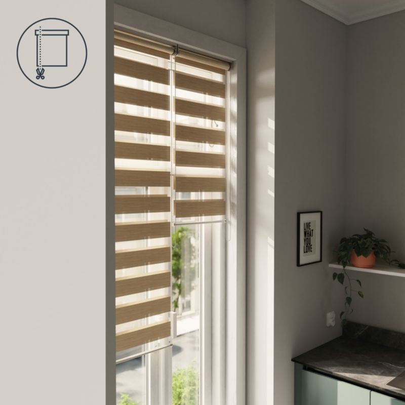 GoodHome Brize rullegardin 37,3 x 160 cm lys beige