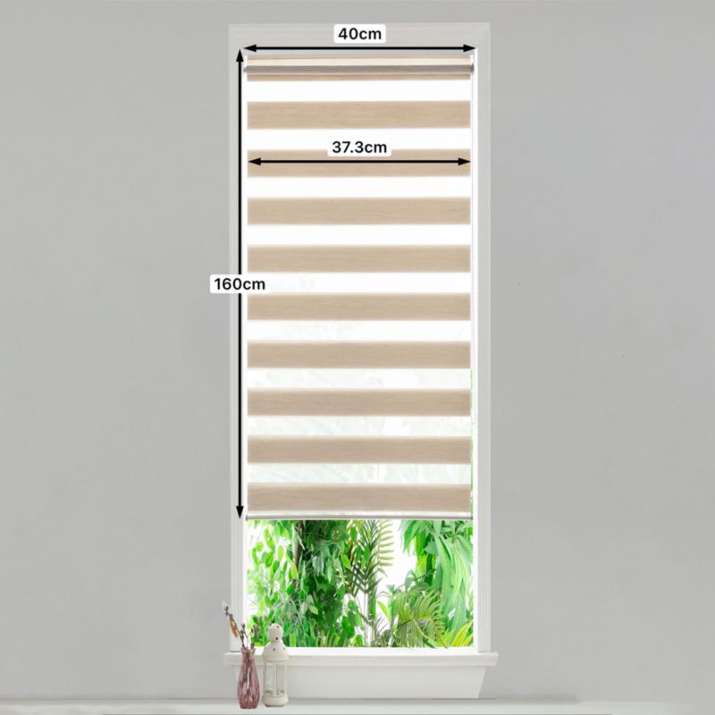 GoodHome Brize rullegardin 37,3 x 160 cm lys beige