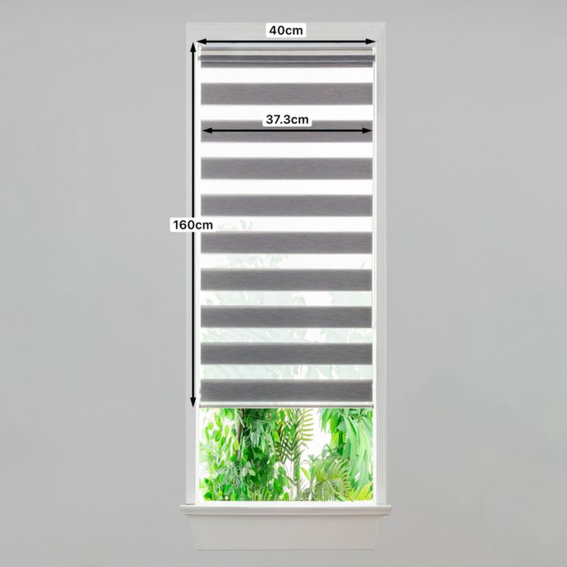 GoodHome Brize rullegardin 37,3 x 160 cm grå