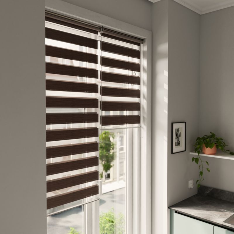 GoodHome Brize rullegardin 52,3 x 160 cm i brun