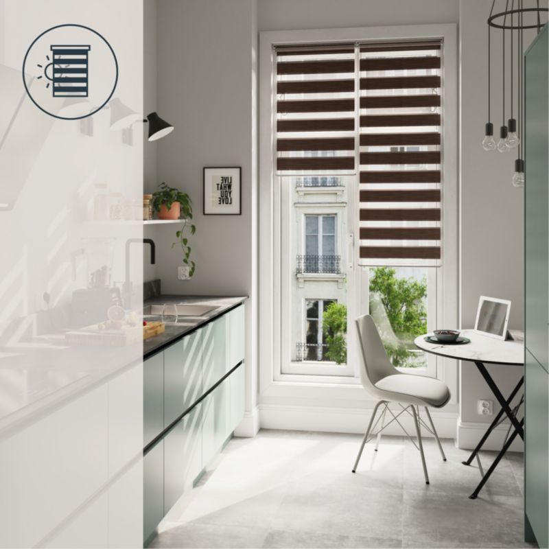 GoodHome Brize rullegardin 52,3 x 160 cm i brun