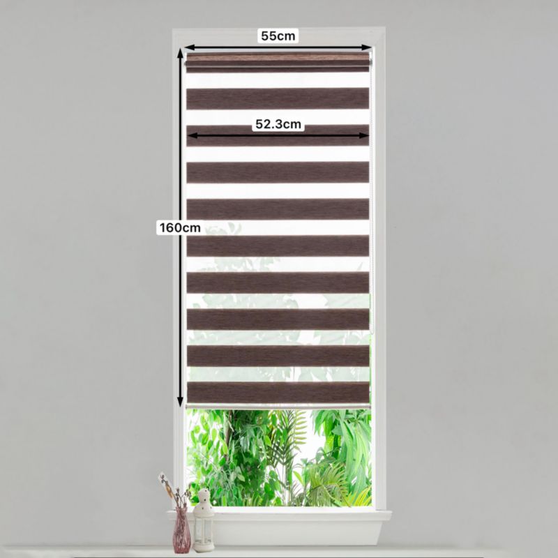 GoodHome Brize rullegardin 52,3 x 160 cm i brun