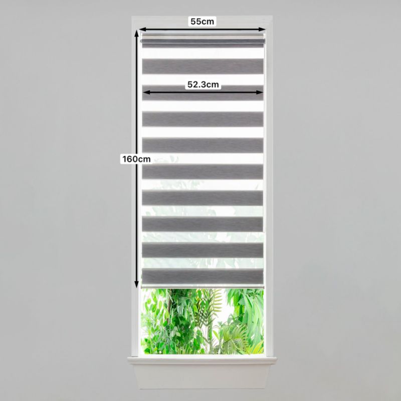 GoodHome Brize rullegardin 52,3 x 160 cm grå